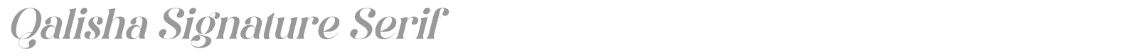 Qalisha Signature Serif font preview